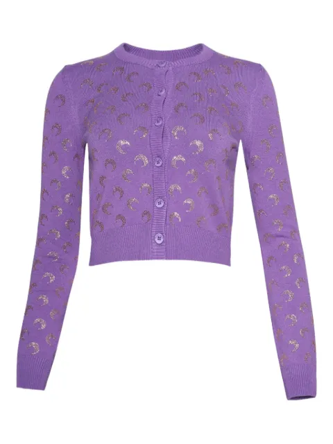 Marine Serre moon-pattern long-sleeve cardigan