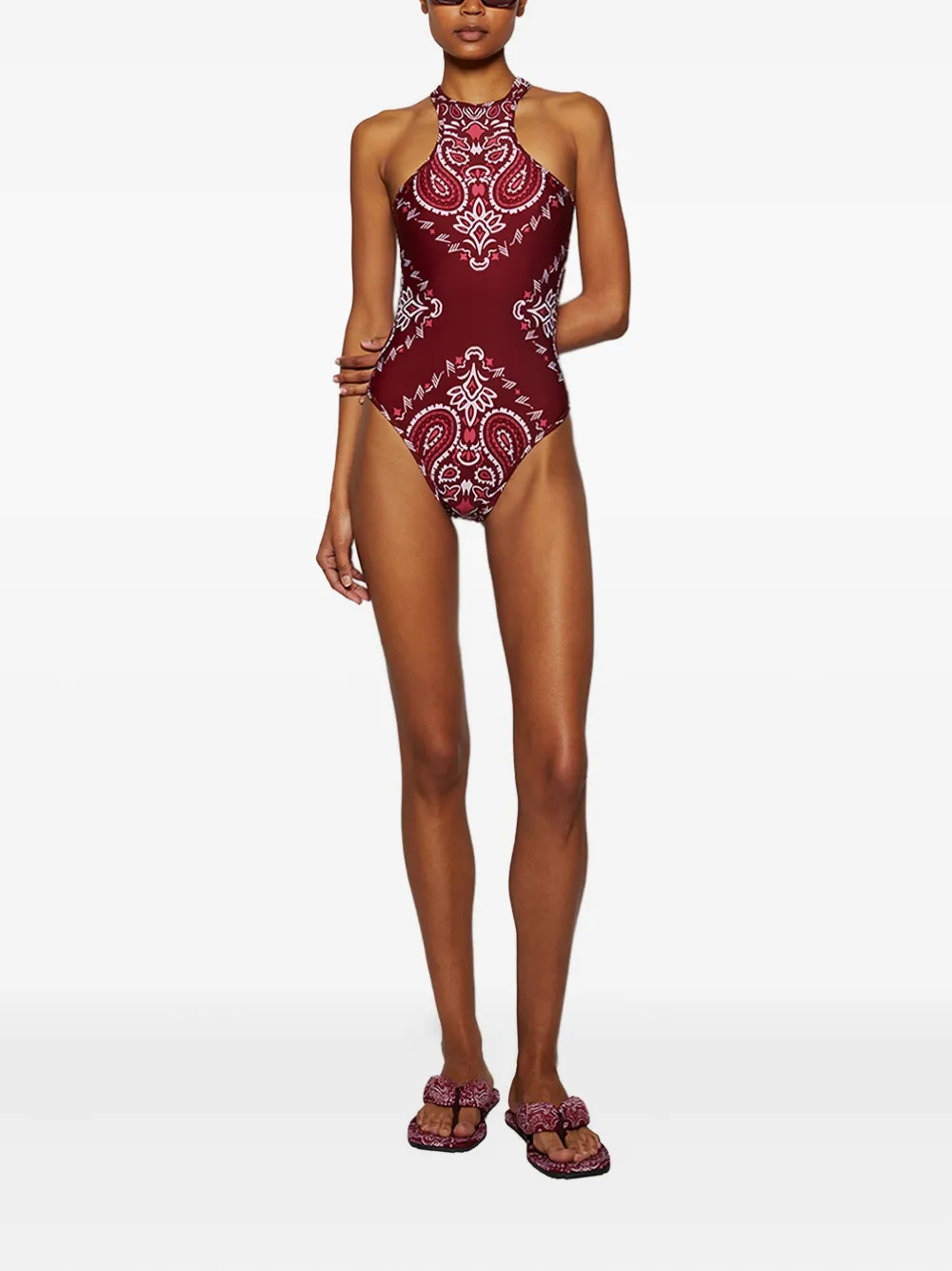 The Attico bandana-print halterneck swimsuit | One-Pieces | Image 2