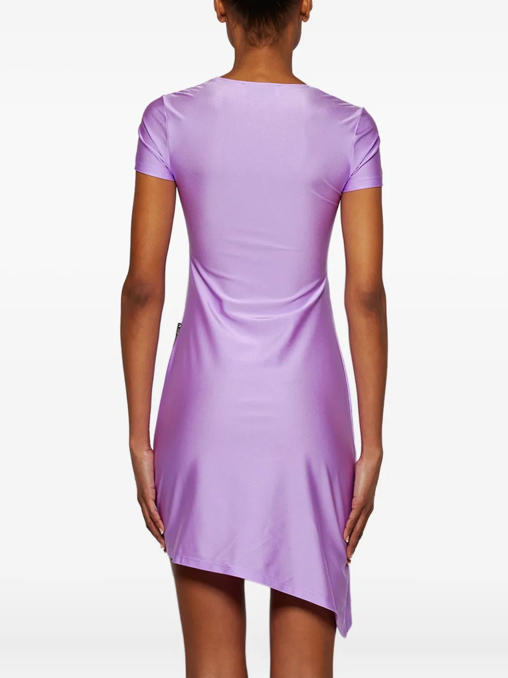 draped ring-detail dress
