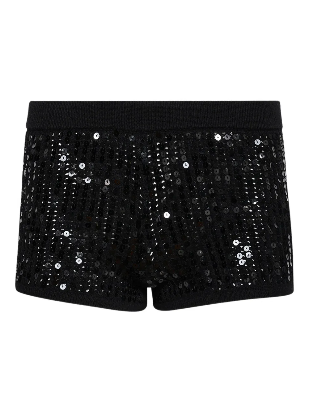 David Koma sequin-embellished shorts BLACK