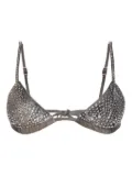 The Attico studded triangle bra - Grey