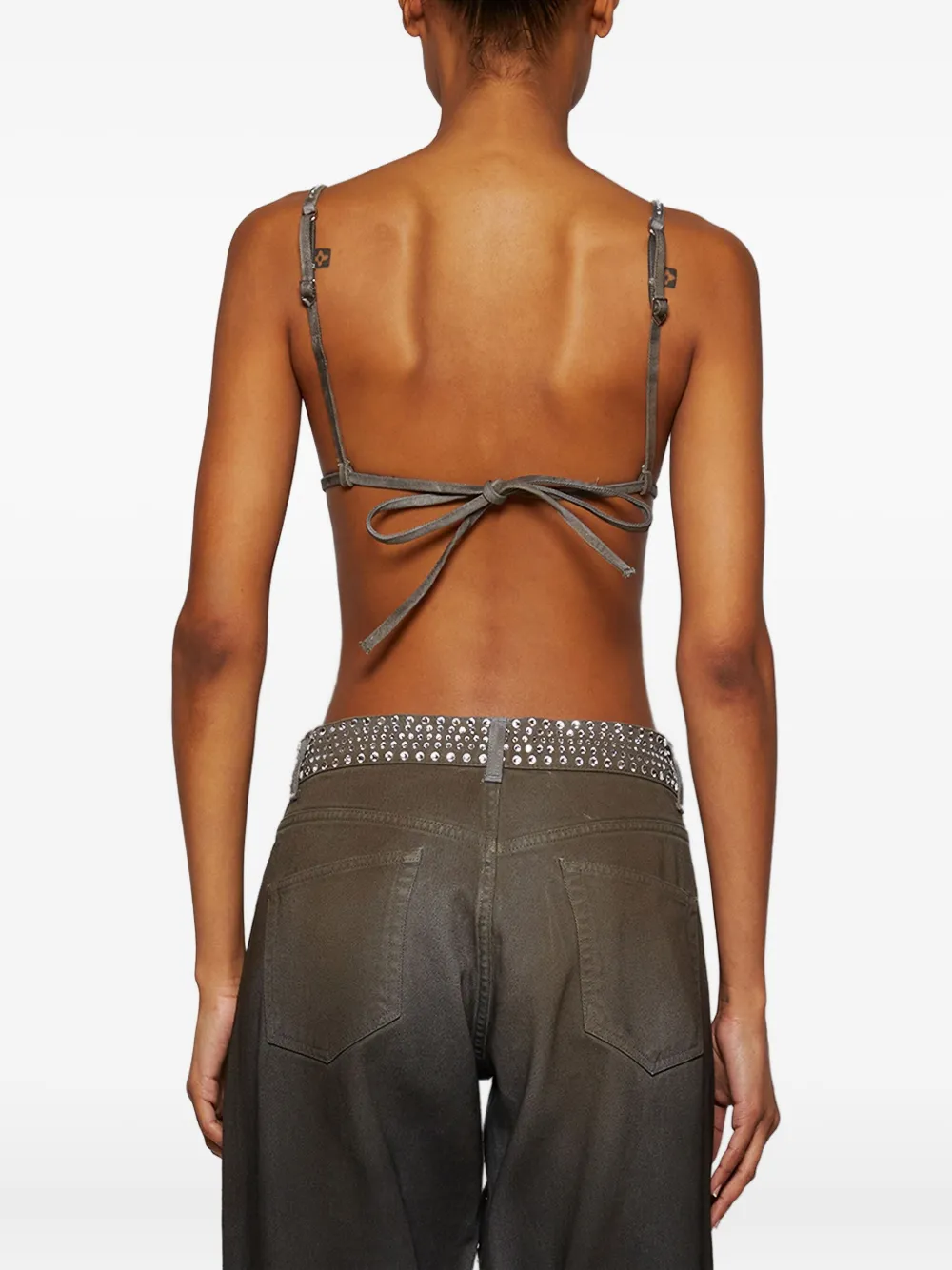 The Attico Triangel bh met studs Grijs