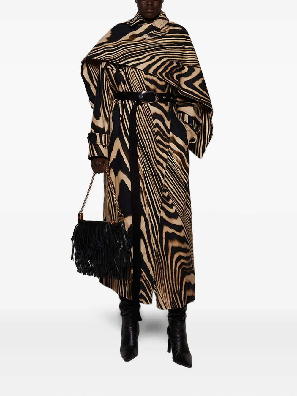 David Koma Jas met zebraprint Beige