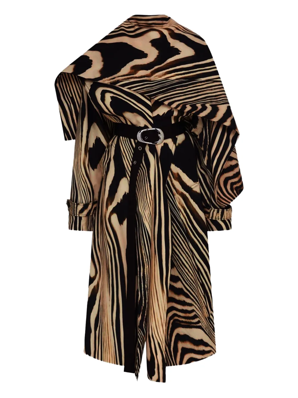 David Koma zebra-print coat | Neutrals | Image 1
