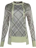 Rabanne checked cardigan - Neutrals