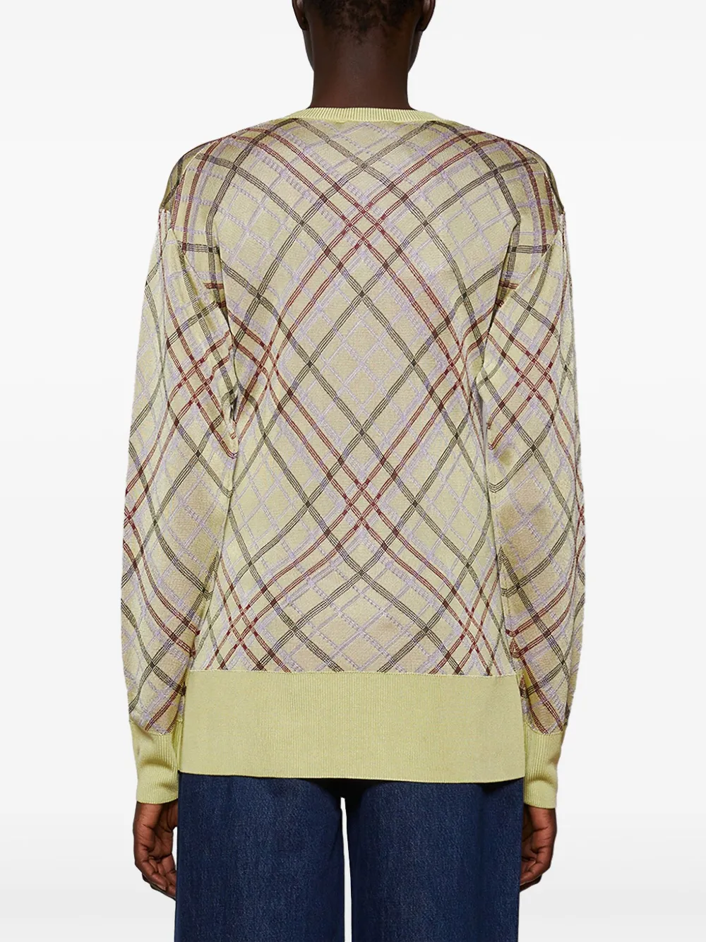 Shop Rabanne Checked Cardigan In Neutrals
