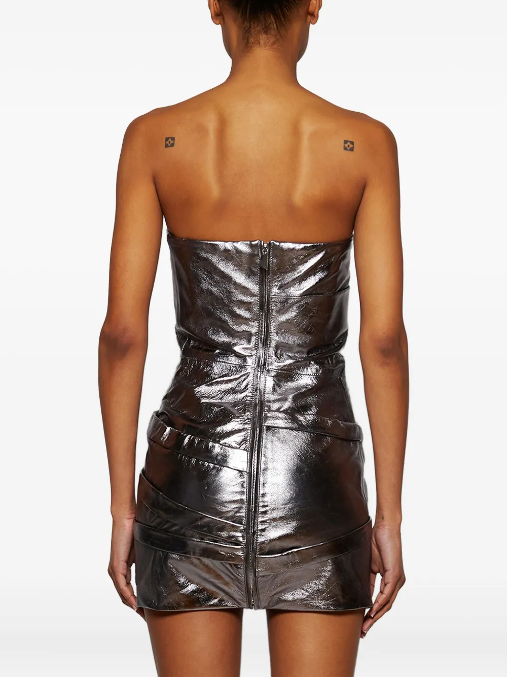 The Attico Mirror mini-jurk Zilver