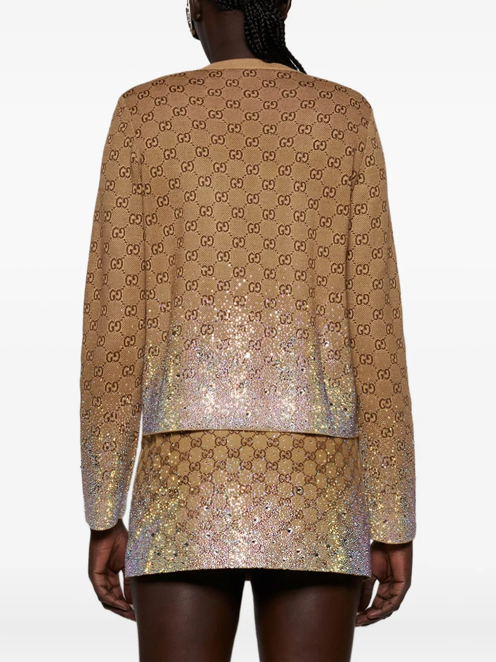 GUCCI スワロフスキー カーディガン クリスタル GG Crystal wool GUCCI スワロフスキー カーディガン クリスタル GG Crystal wool