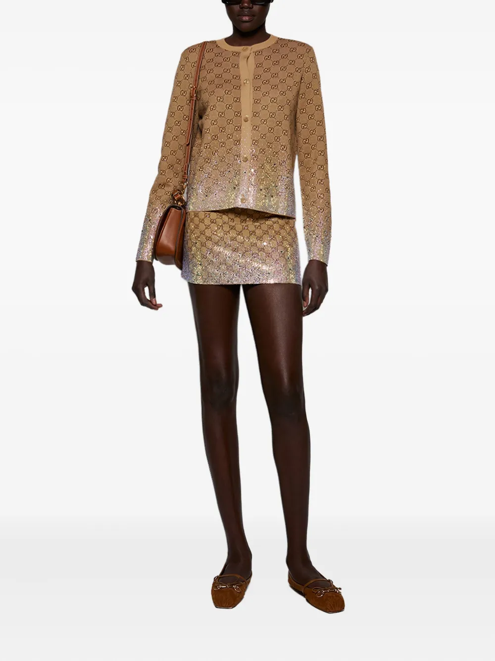 Gucci GG monogram crystal-embellished cardigan | Cardigans | Image 2