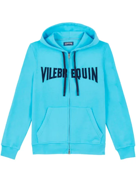 Vilebrequin stitched-logo cotton hoodie