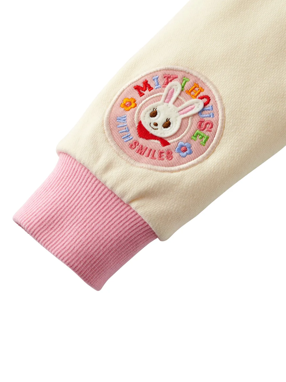 Miki House Usako Bunny Train Sweatshirt In Neutrals