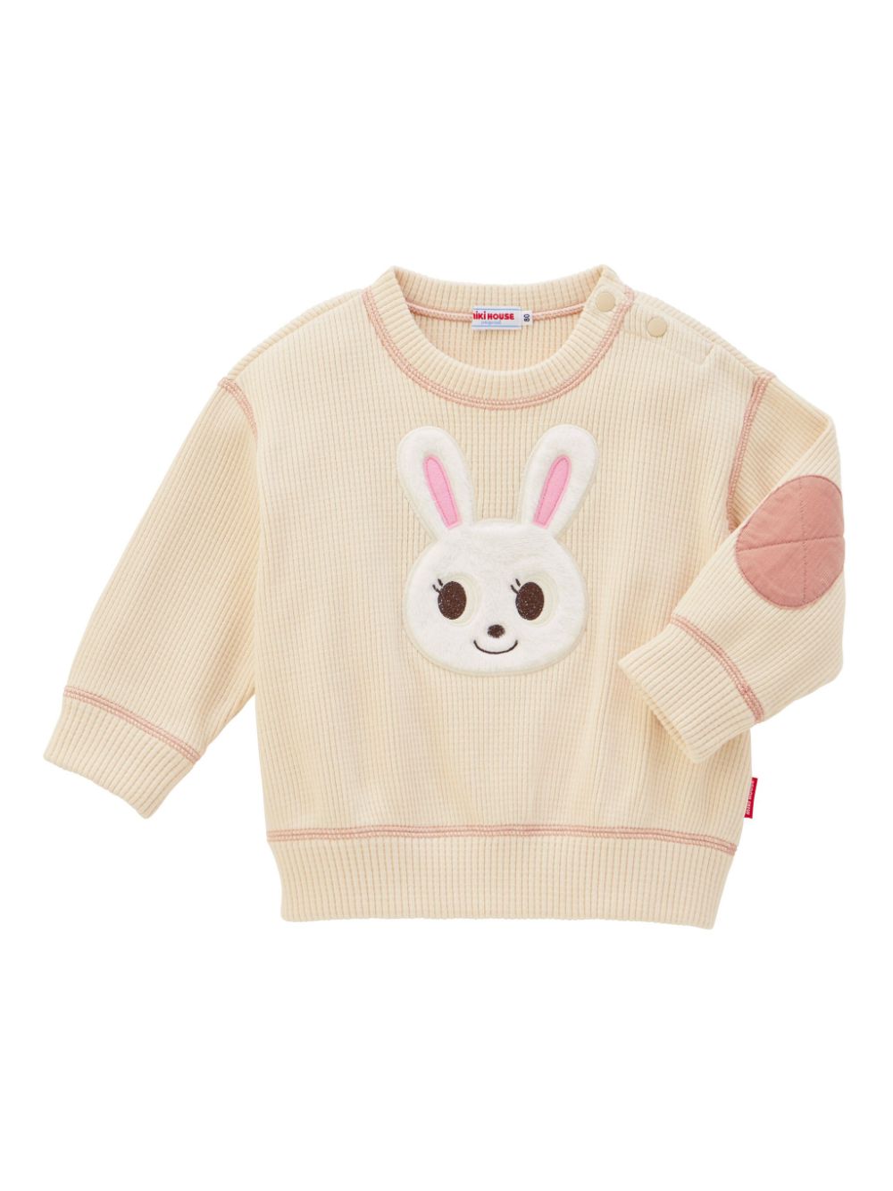 Miki House rabbit-print sweatshirt - Neutrals