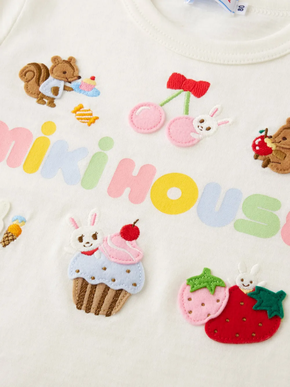 Miki House Rabbit Style T-shirt Wit