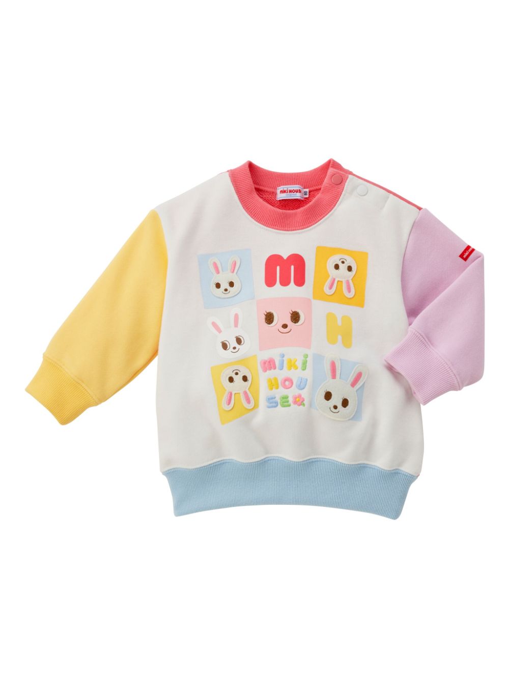 Miki House rabbit-print sweatshirt - White