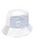 Thom Browne colourblock bucket hat - White