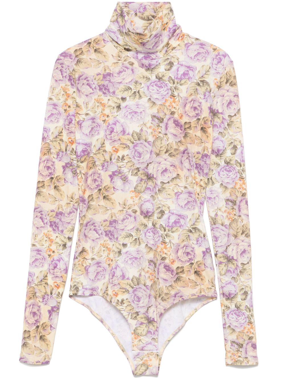 rose-print bodysuit