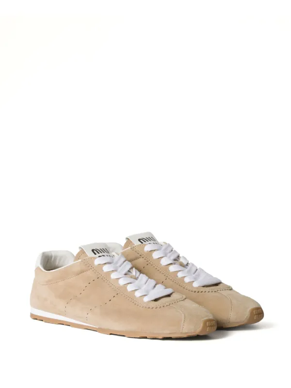 スニーカー MIU MIU Plume low-top suede sneakers Miu Miu Plume Suede Sneakers | Red | FARFETCH
