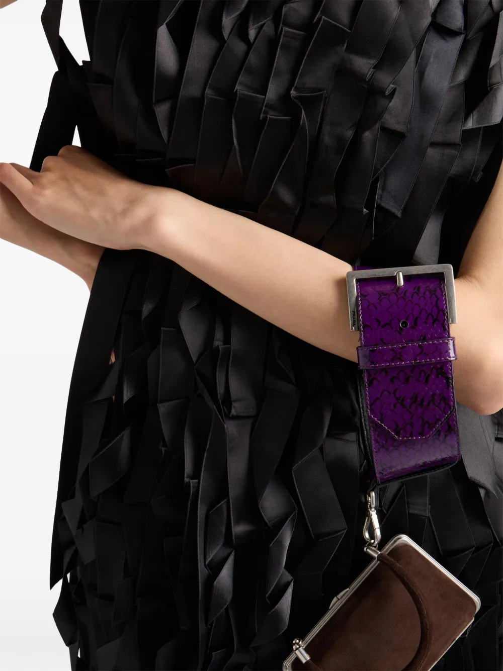Shop Prada Sablé Dress In Black