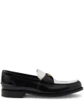Prada two-tone brushed leather loafers - Black