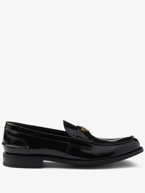 Prada brushed leather loafers