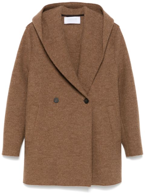 Harris Wharf London boiled-wool hooded coat