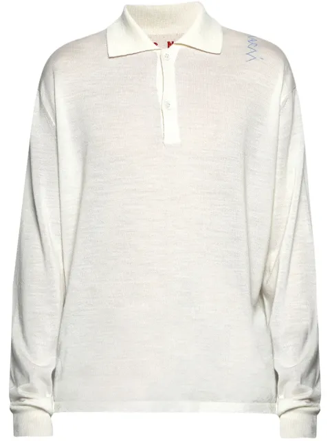 Marni playera tipo polo con logo bordado