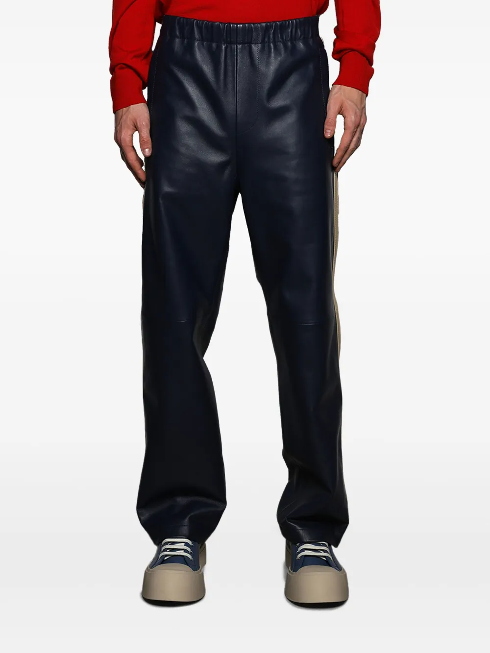 Marni Leren broek Blauw
