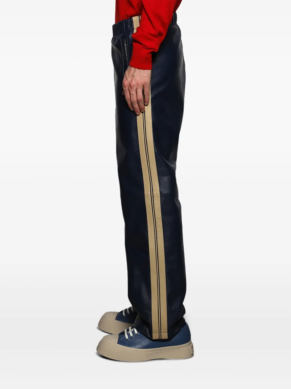 Marni Leren broek Blauw
