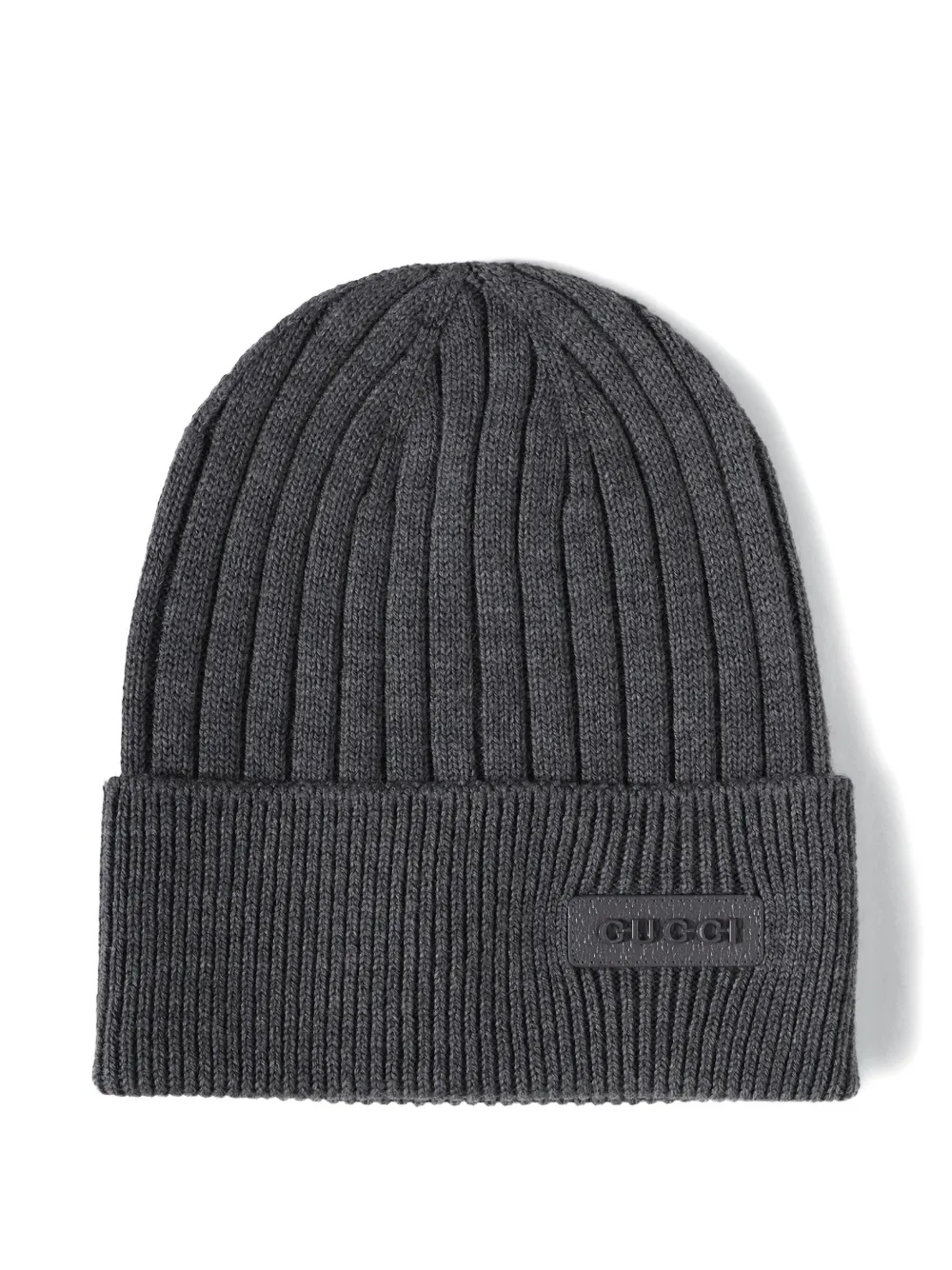 Gucci bonnet en maille nervurée | gris | Image 1
