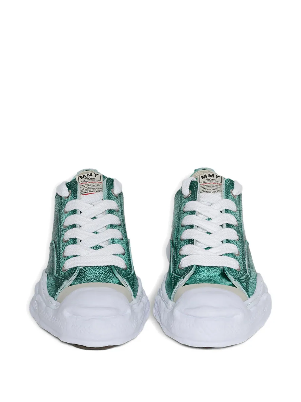 Maison MIHARA YASUHIRO Hank Low brushed leather sneaker Green