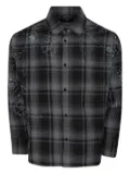 Nahmias rhinestone-embellished plaid shirt - Black