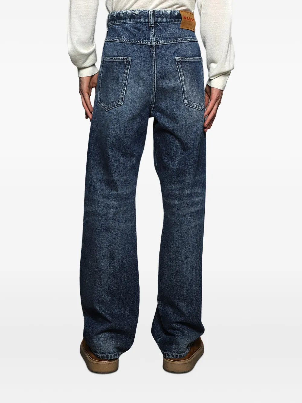 Marni Jeans met logopatch Blauw