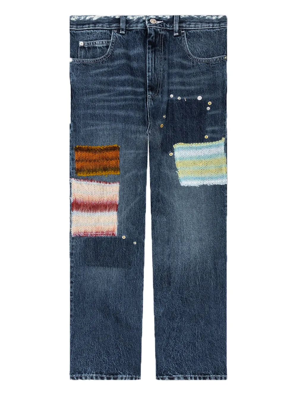 Marni Jeans met logopatch Blauw