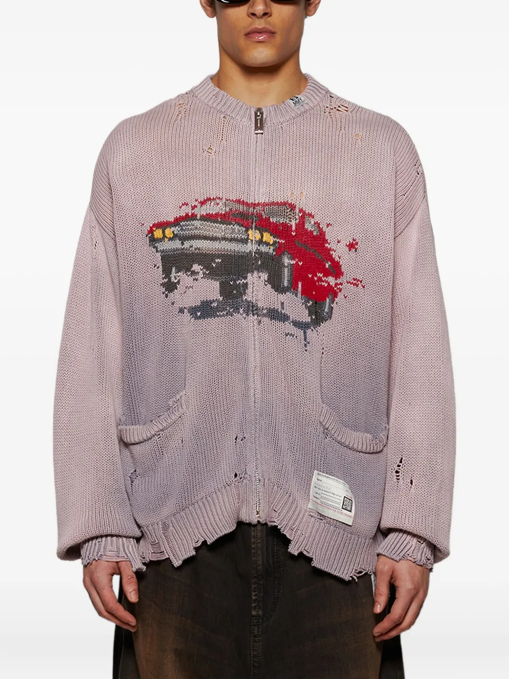 Maison MIHARA YASUHIRO Car gerafeld vest Roze