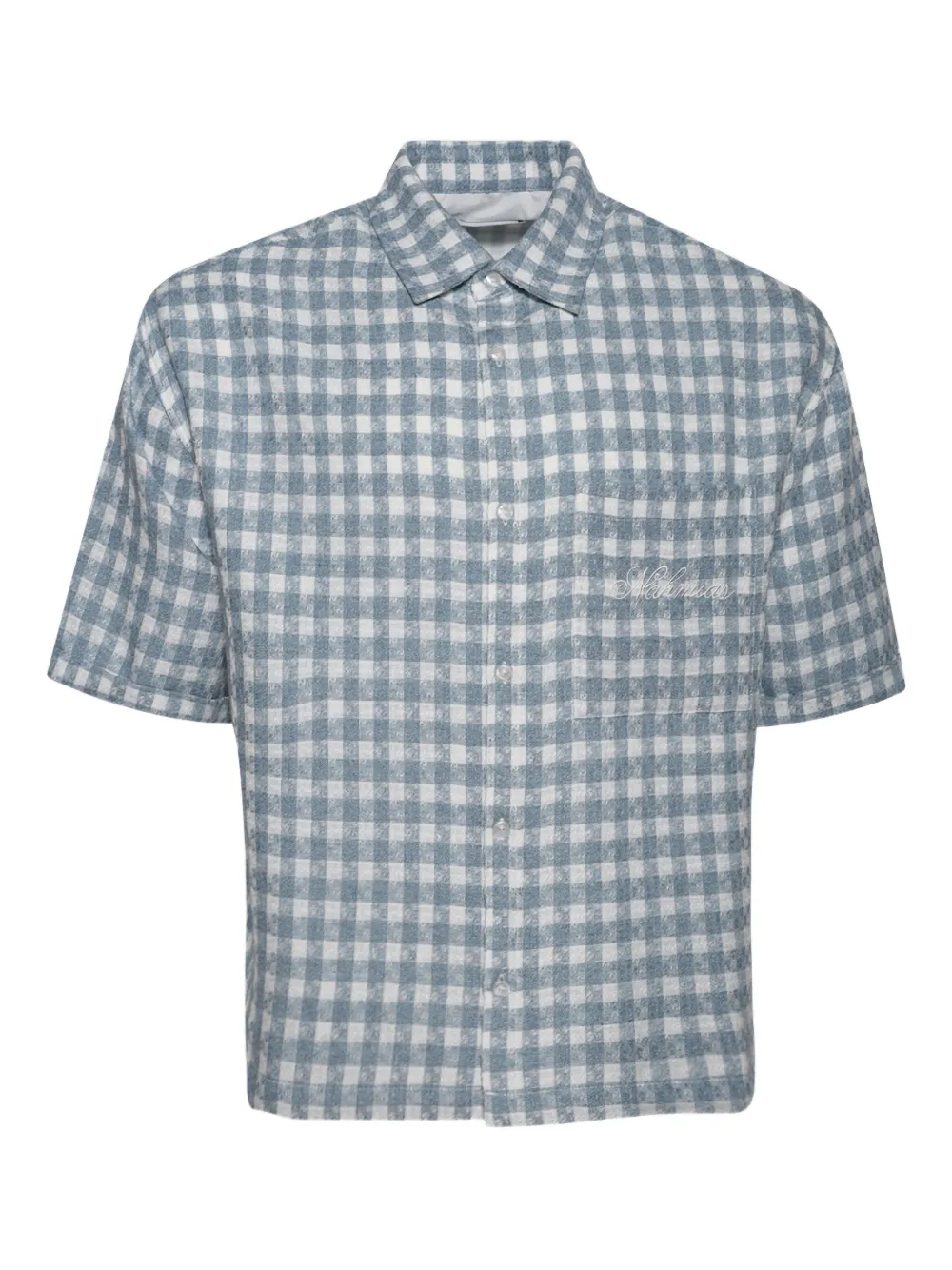 checked short-sleeve shirt