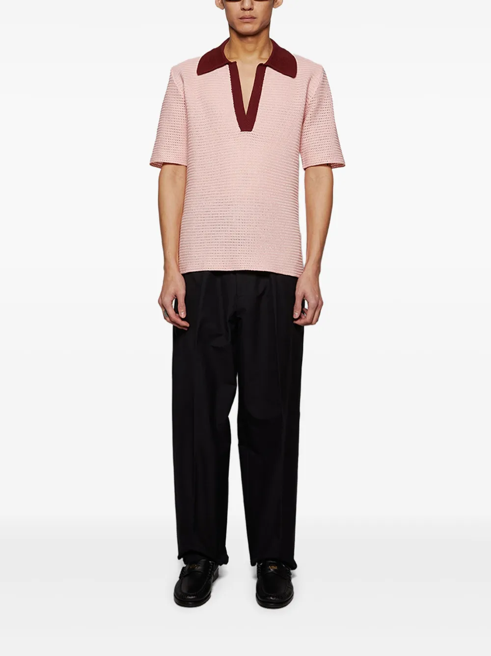 Jil Sander short-sleeved polo shirt - Roze