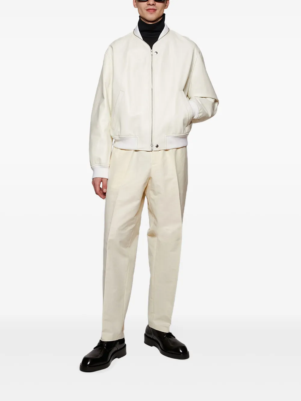 Jil Sander leather bomber jacket | Bomber Jackets | Image 2