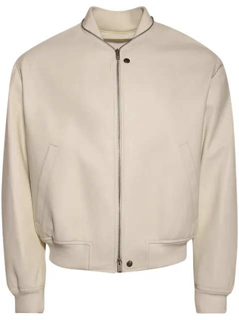 Jil Sander leather bomber jacket