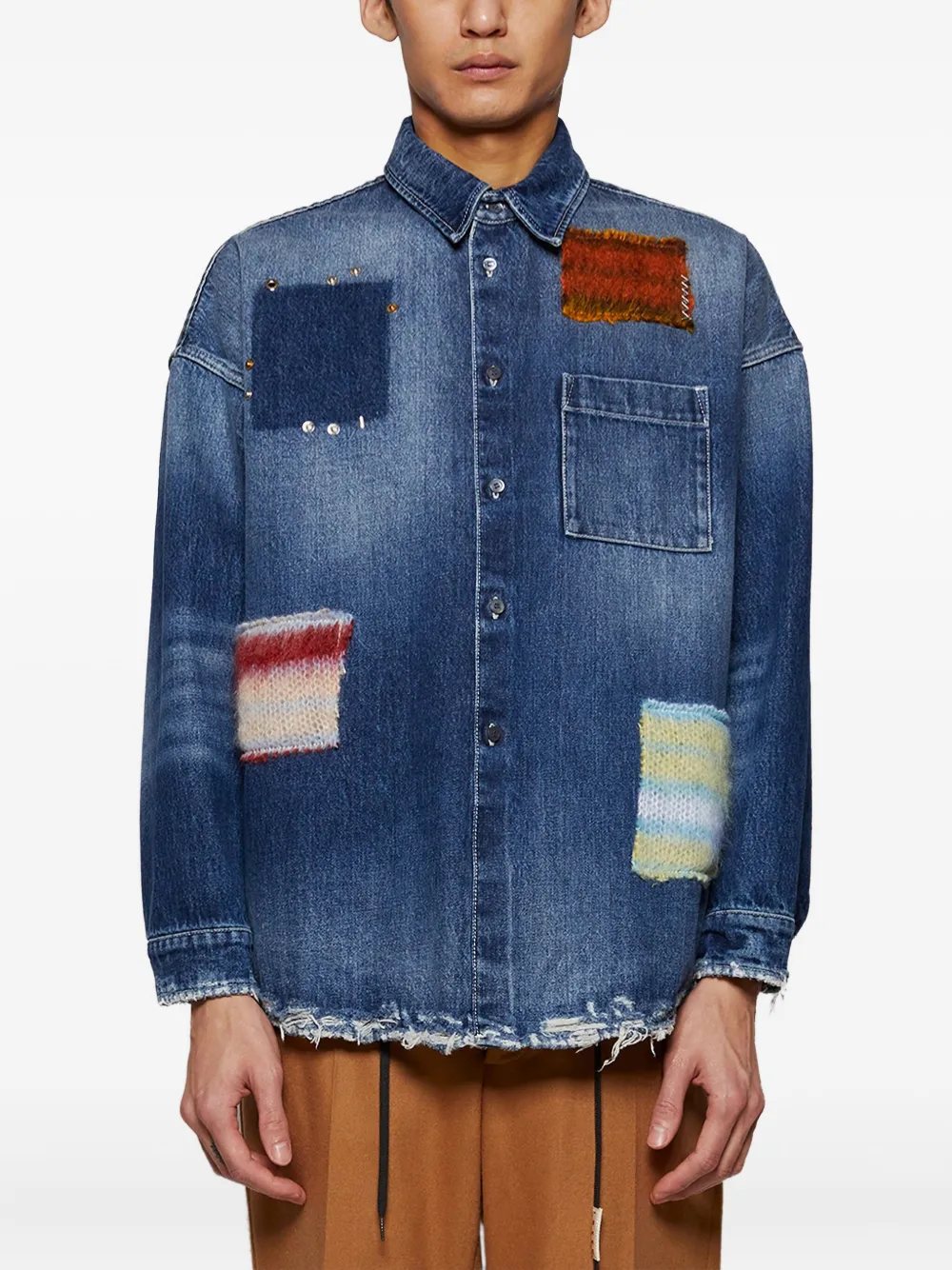 Marni Denim-katoenen overhemd Blauw