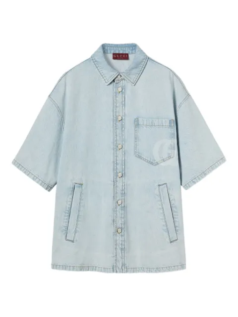 Gucci short-sleeve denim shirt