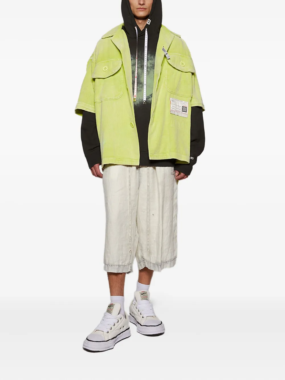Maison MIHARA YASUHIRO Ribfluwelen overhemd - YELLOW