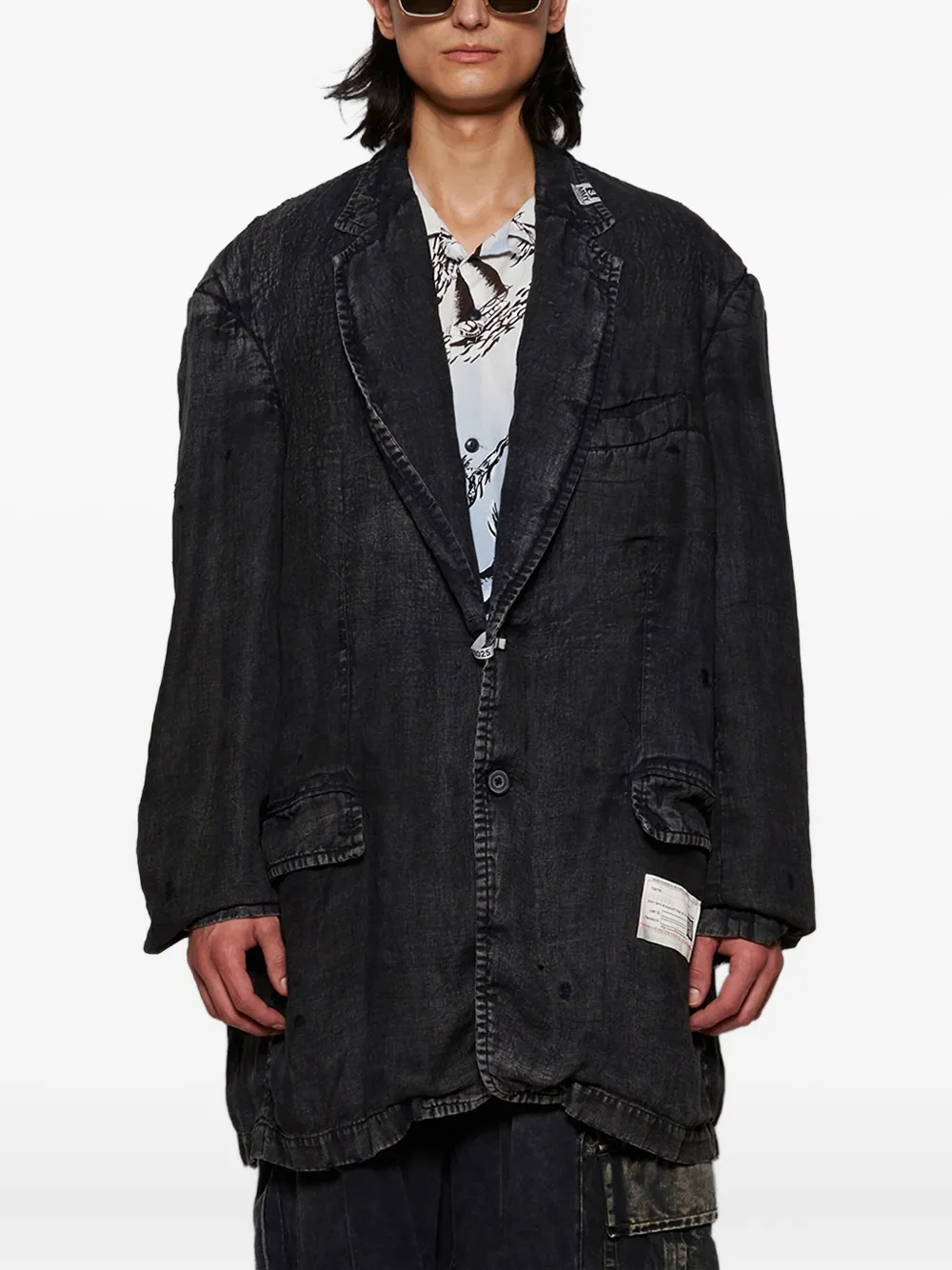 Maison MIHARA YASUHIRO Linnen blazer Zwart