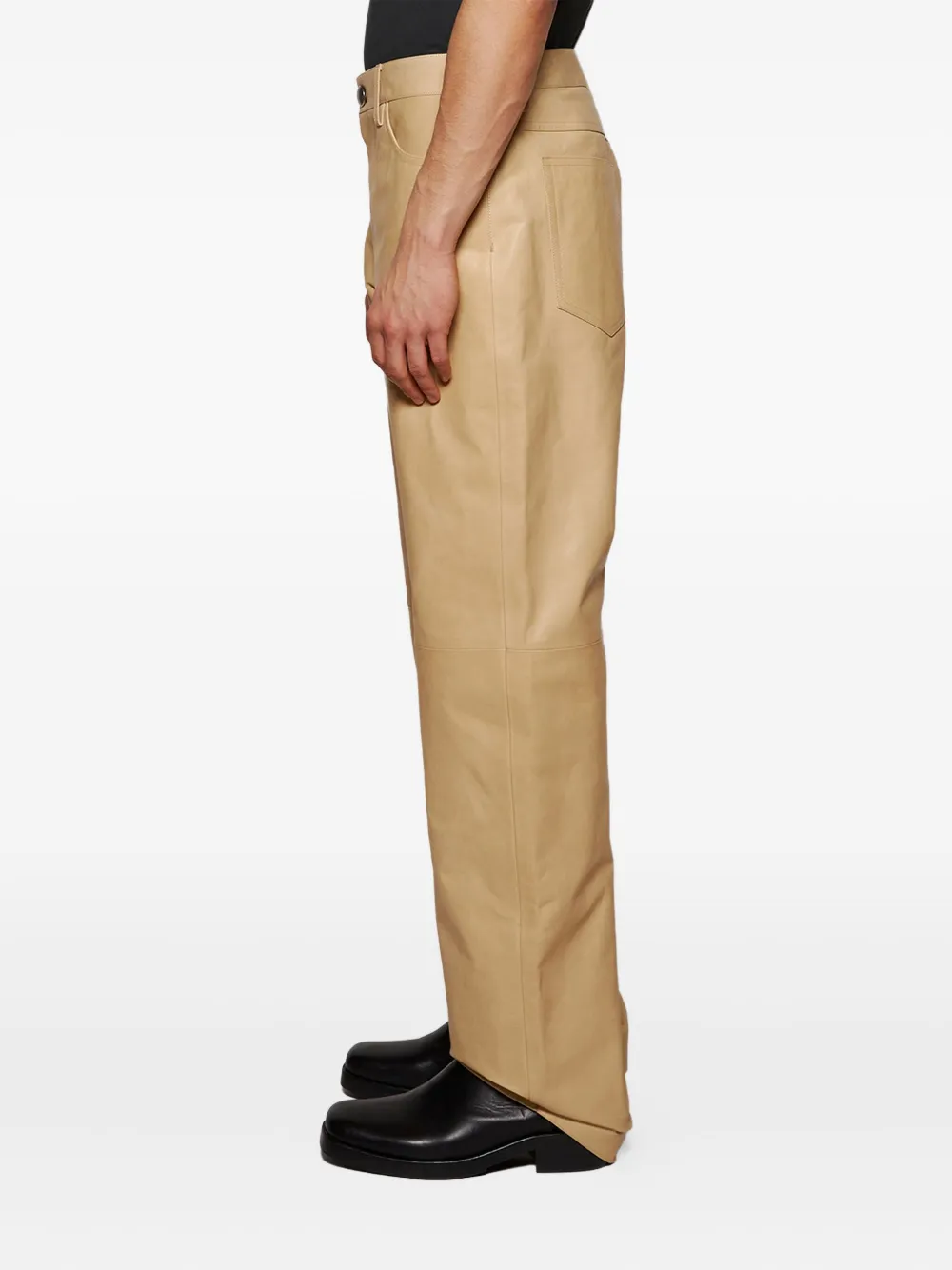 Jil Sander Gecoate broek Beige