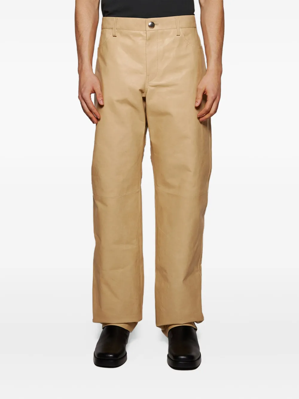 Jil Sander Gecoate broek Beige