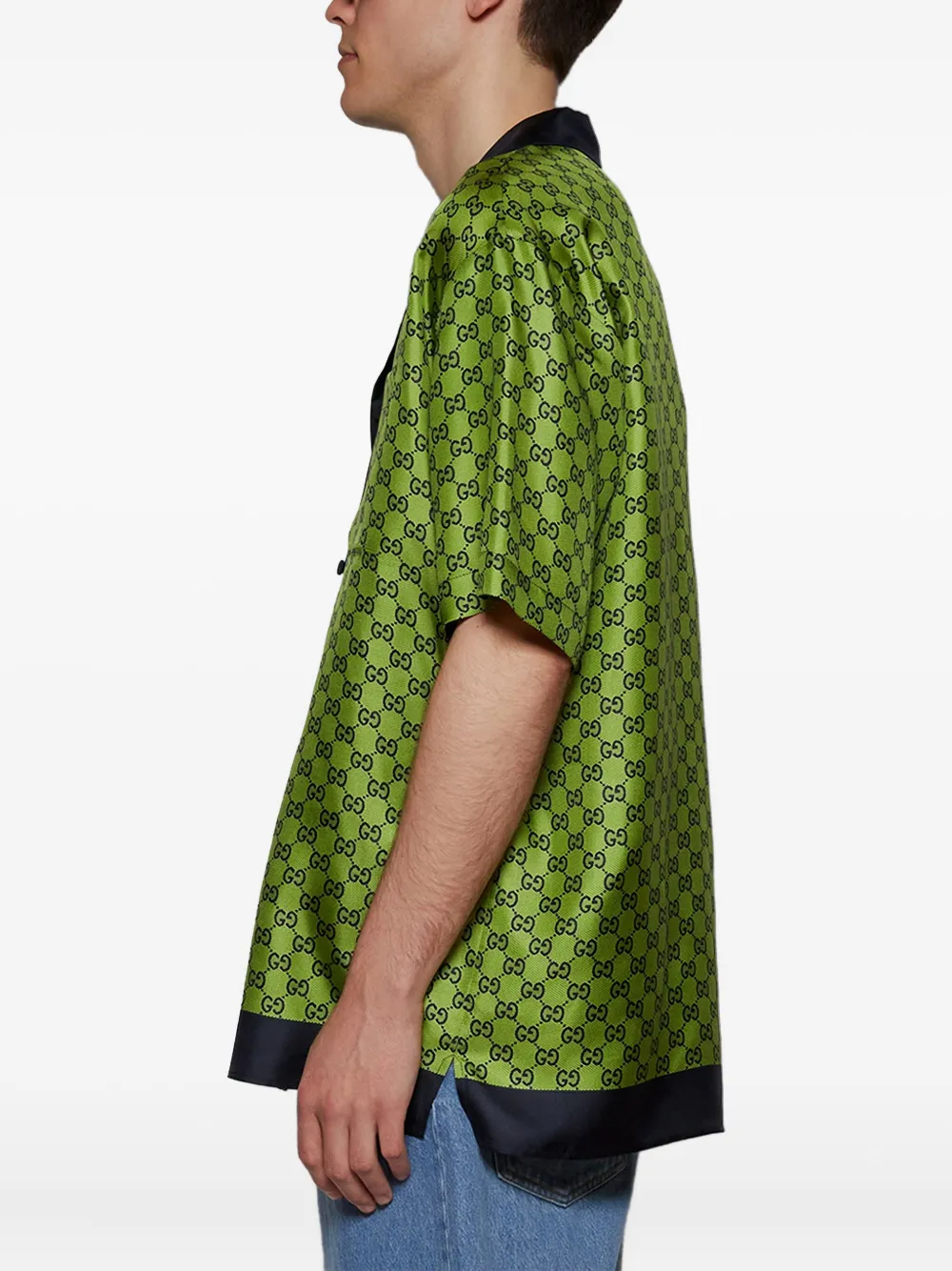 Gucci Overhemd met print Groen