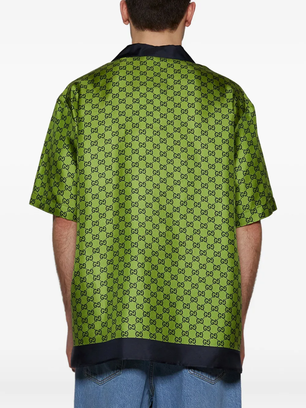 Gucci Overhemd met print Groen