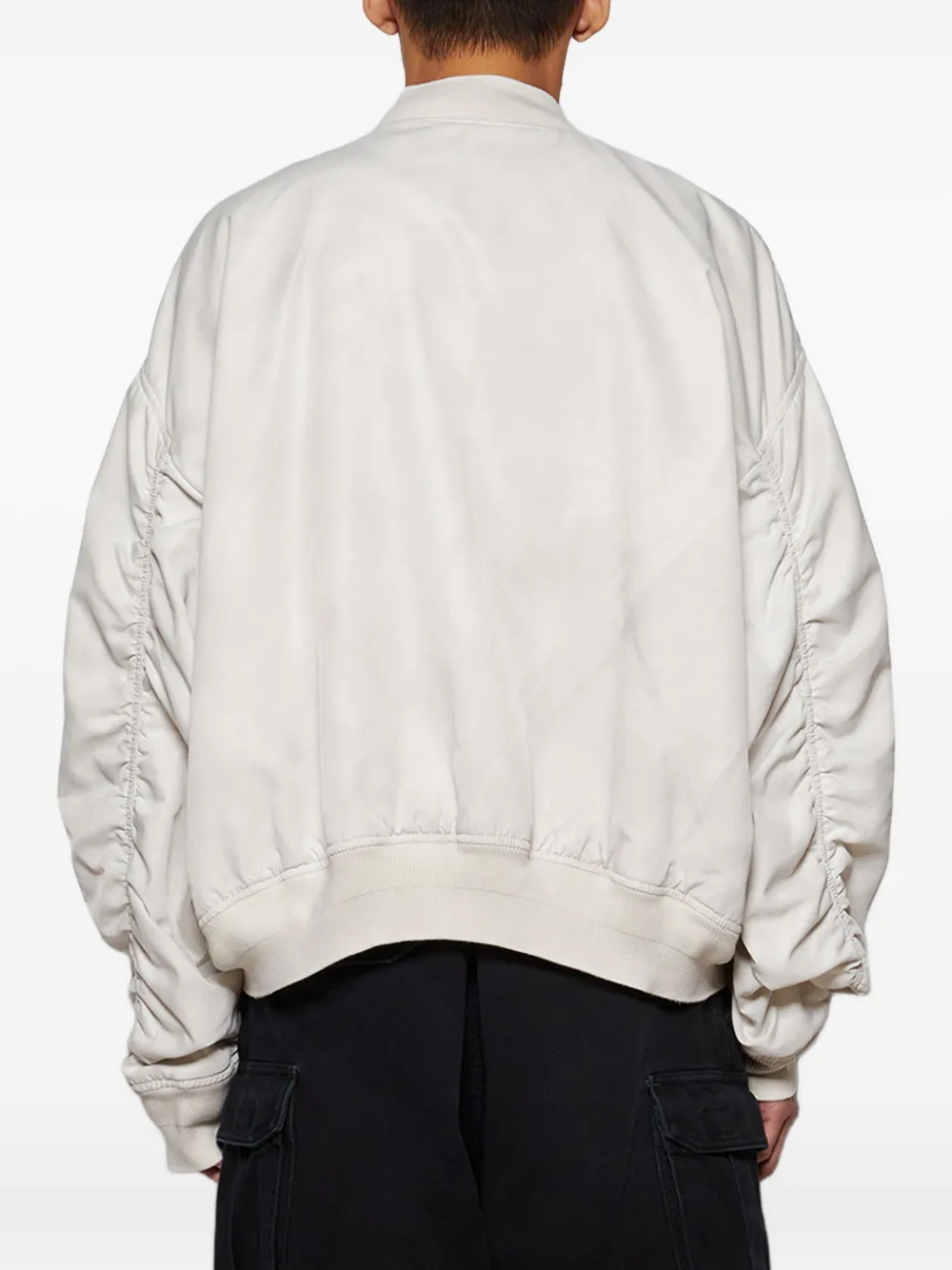 Balenciaga Bomberjack met ballonmouwen en drukknoop Wit