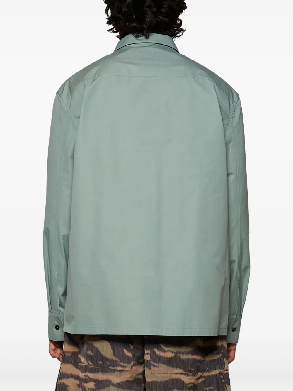 Jil Sander Katoenen shirtjack Groen