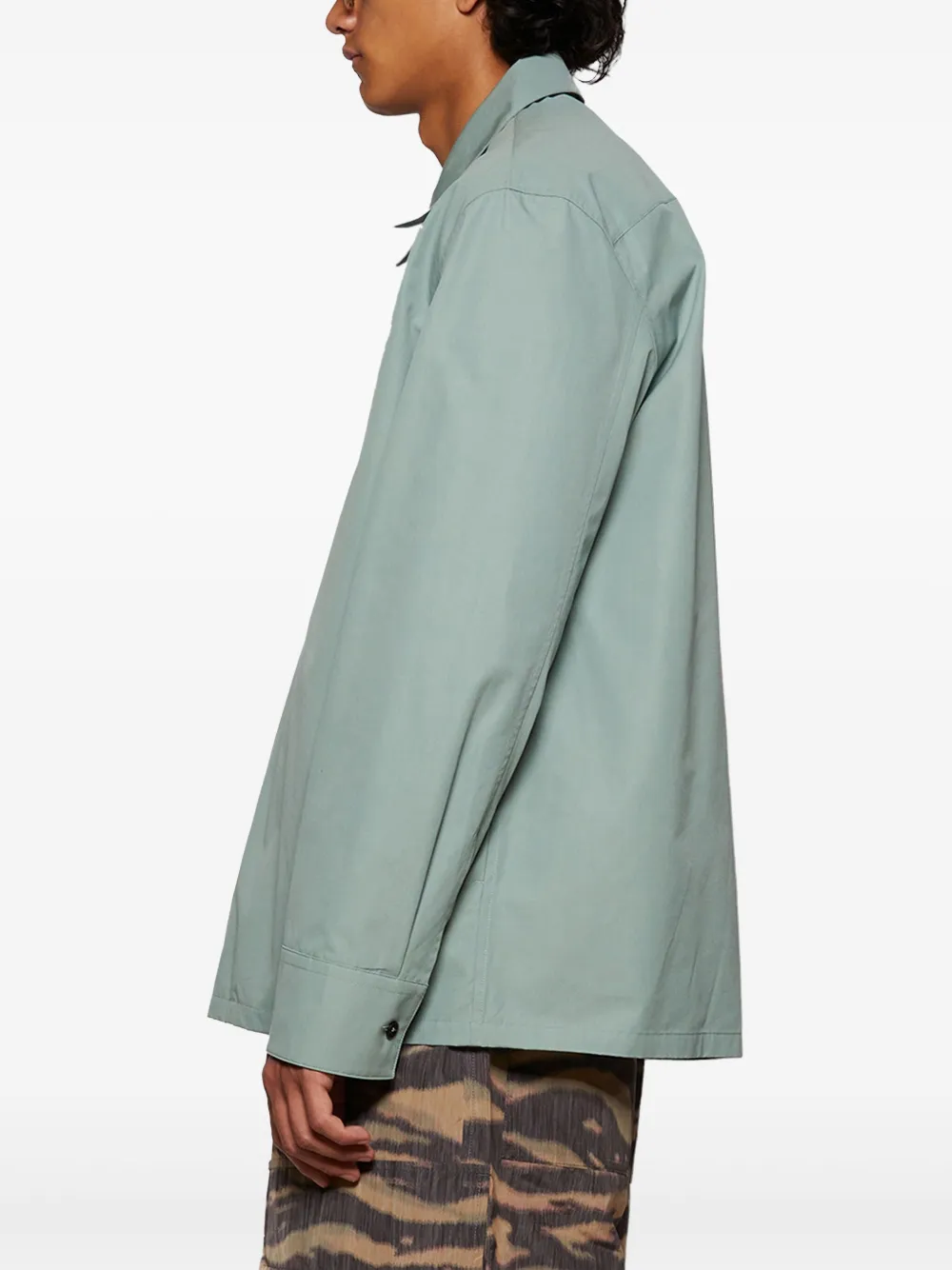 Jil Sander Katoenen shirtjack Groen