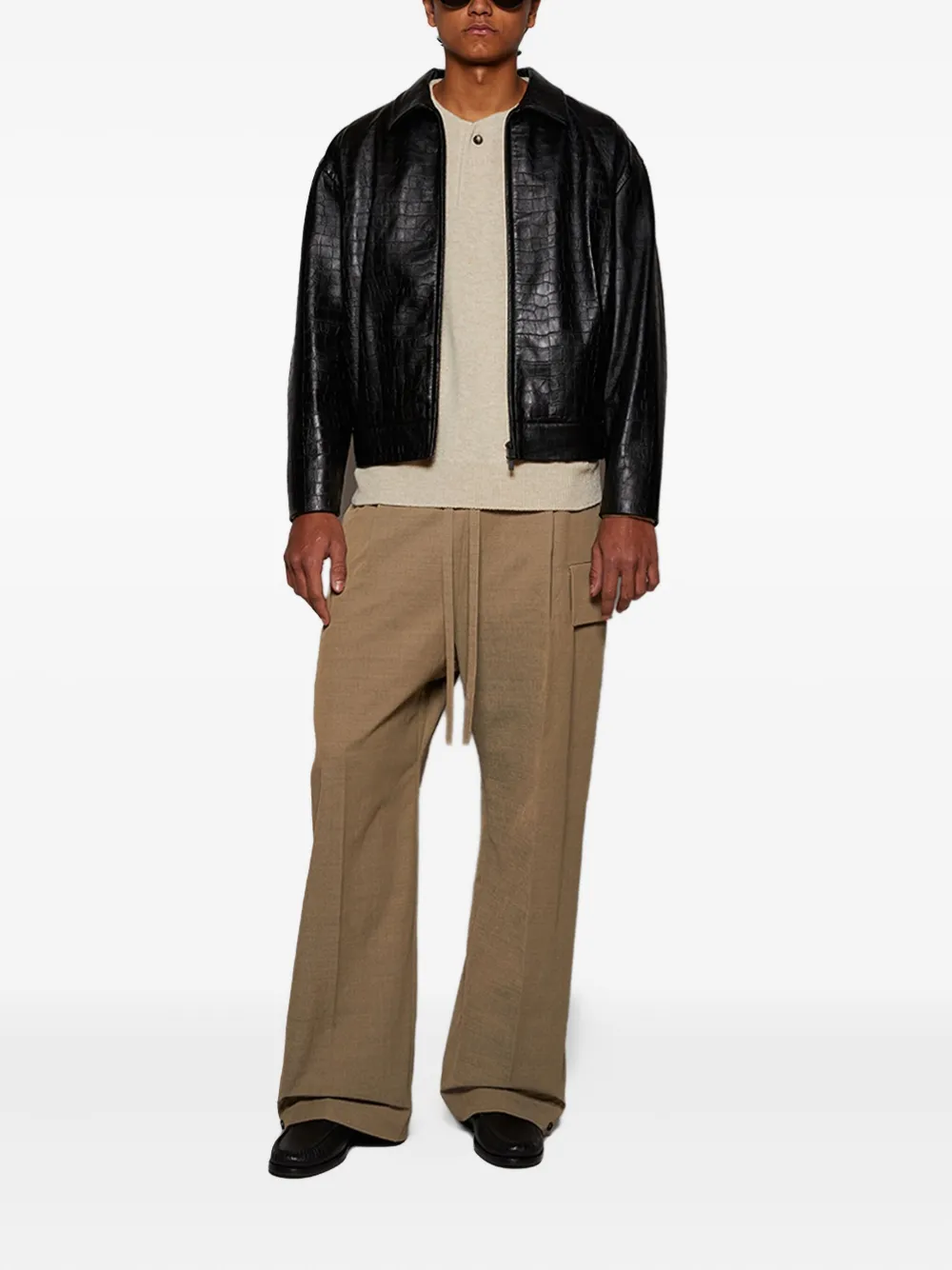 Fear Of God crocodile-effect zip-front jacket | Leather Jackets | Image 2